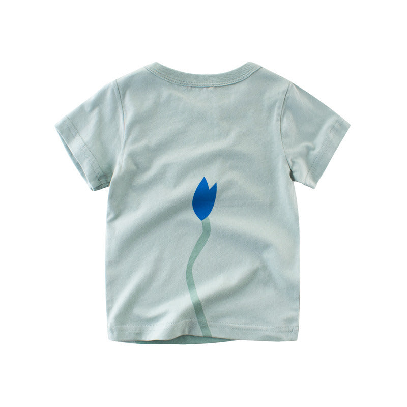 Child short sleeve t-shirt boy half sleeve - Cindi Book