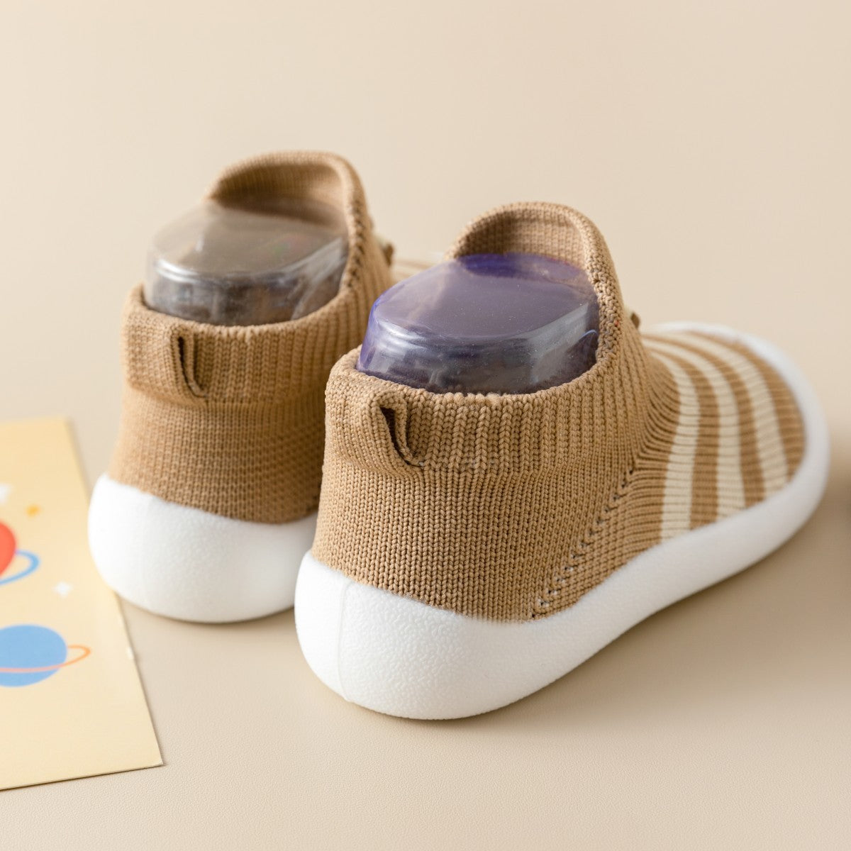 Casual Simple Soft Bottom Non-slip Cartoon Striped Toddler Shoes - Cindi Book