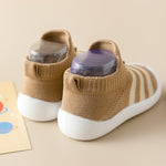 Casual Simple Soft Bottom Non-slip Cartoon Striped Toddler Shoes - Cindi Book