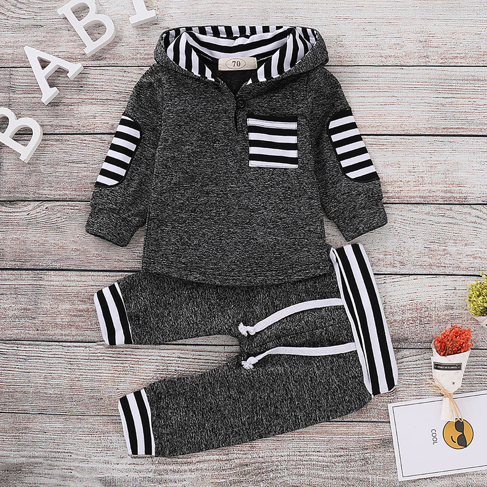 Multicolor Embroidery Plaid Plush Hoodie Set