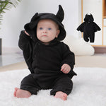 Baby Onesies Baby Halloween Bat Hooded Onesies Little Devil Shaped Onesies - Cindi Book