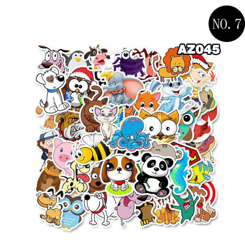 Color Anime Cartoon Stickers Cute Suitcase Decoration Waterproof