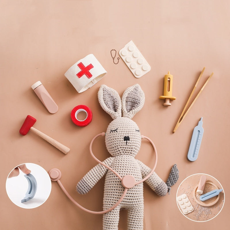 Children Play House Little Doctor Toy Doctor Stethoscope Educational Toy Suit - Cindi Book