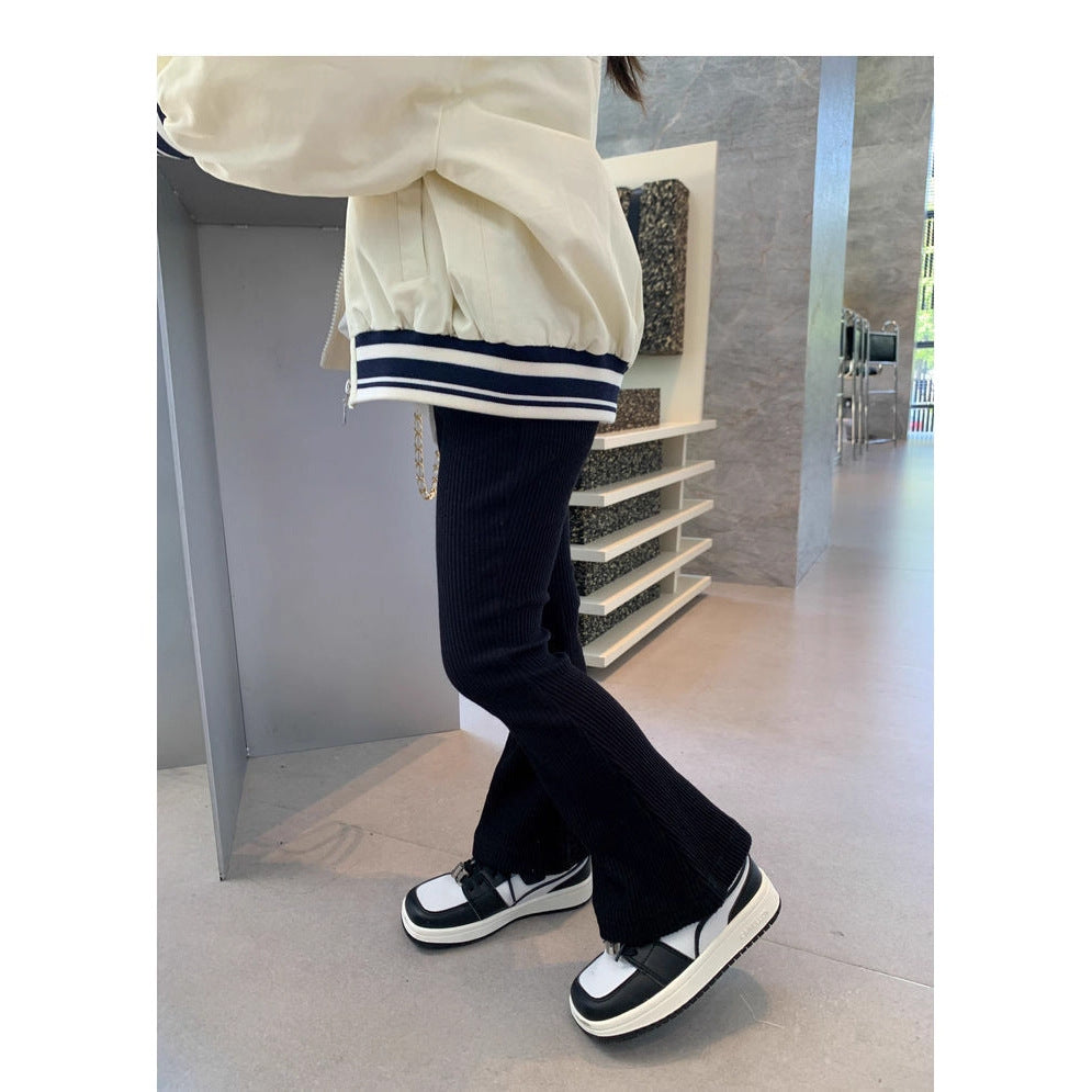 Versatile Casual And Stylish Solid-color Leggings For Little Girls - Cindi Book