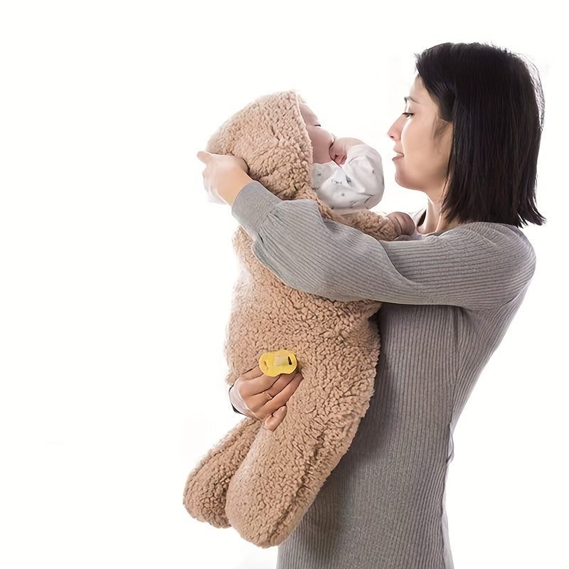 Winter Baby Sleeping Bag Bear Nap Printed Sleeping Bag, Suitable For Babies Aged 0-10 Months, Soft Nap Mat With Removable Pillow - Cindi Book
