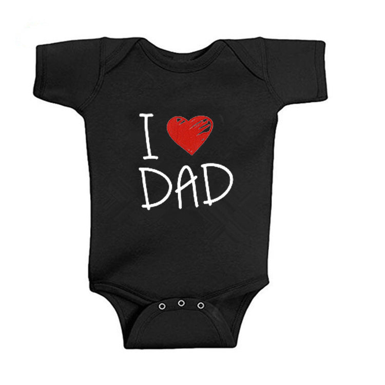 I Love Dad English Letter Jumpsuit Baby Romper - Cindi Book