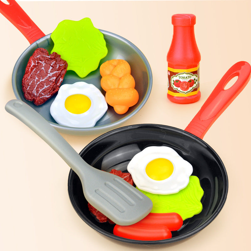 Children Play House Pan Spatula Steak Kitchen Toy Set - Cindi Book
