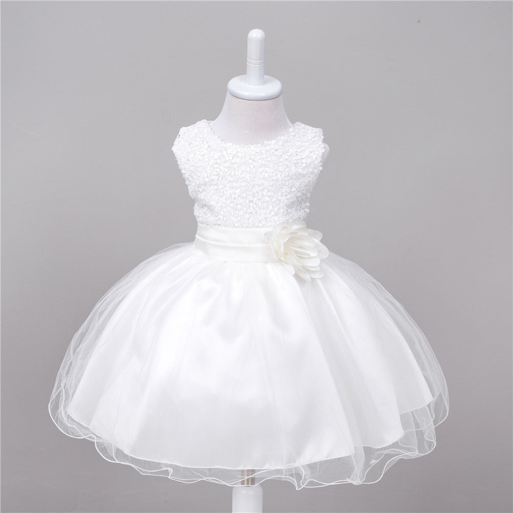 Baby Sequin Dress Flower Girl Wedding Princess Dress - Cindi Book
