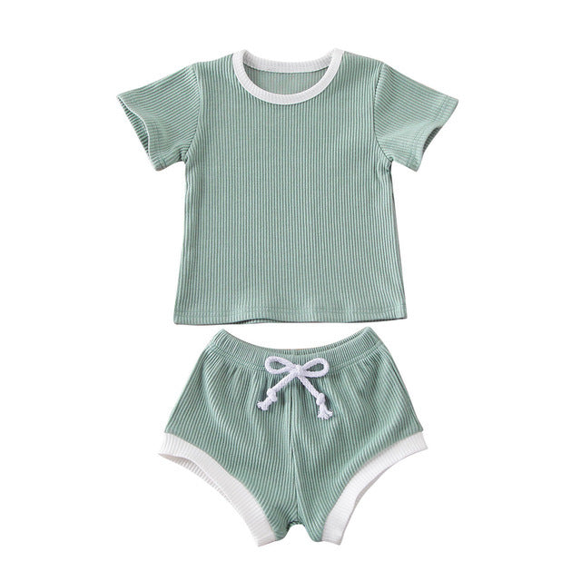 Baby Girl Boy Clothes Short Sleeve Top T shirt Shorts - Cindi Book