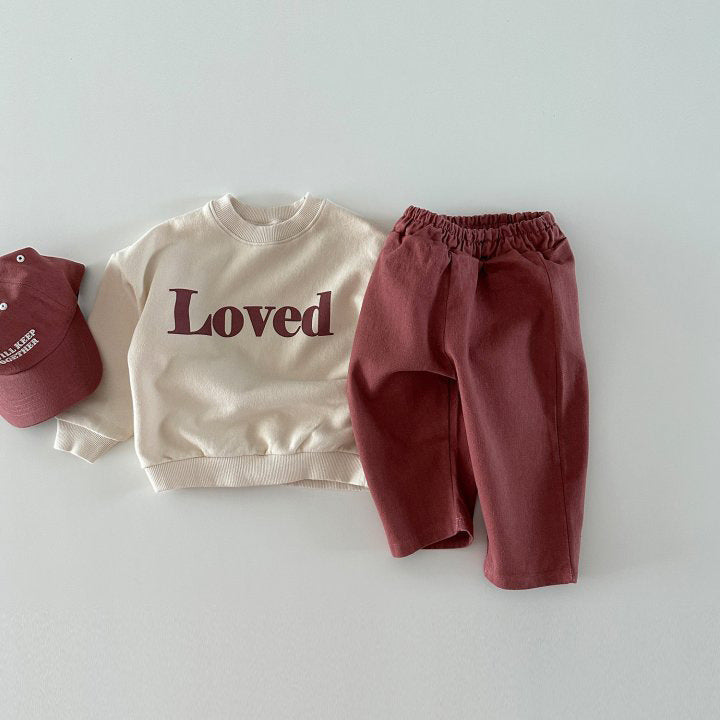 Children Comfortable Letter Crew Neck Top - Cindi Book