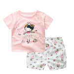 Cartoon Clothing Baby Boy Summer Clothes T-shirt Baby Girl Casual Clothing Sets - Cindi Book