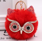 Lovely Owl Plush Doll Kids Favors Fur Ball Key Chain - Cindi Book