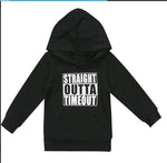 Children's hooded sweater letter top - Cindi Book