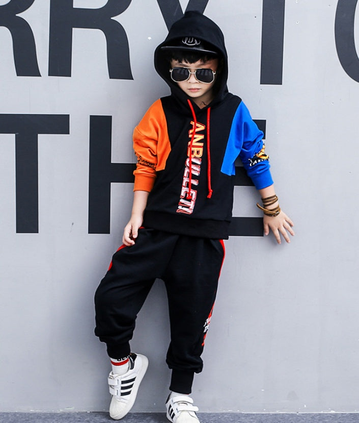 Boys spring suit new Korean children's clothing in the big boy boy long-sleeved sports two-piece suit tide clothes - Cindi Book