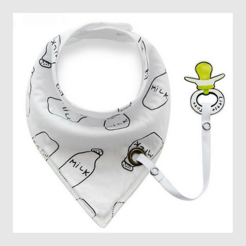 Bib with Pacifier Clip - Cindi Book