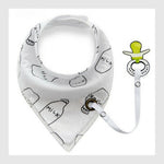 Bib with Pacifier Clip - Cindi Book