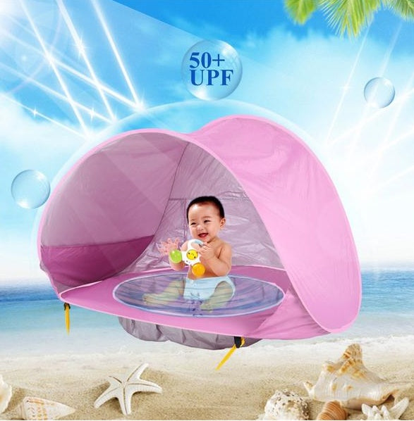 Baby Beach Tent Kids Outdoor Camping Easy Fold Up Waterproof  Up Sun Awning Tent UV-protecting - Cindi Book