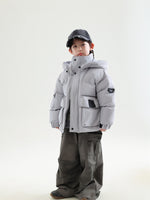 Children's White Duck Down Warm Coat Winter Boys' New - Cindi Book