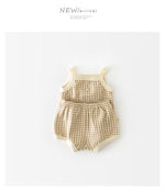 Baby Suit Summer Pajamas New Korean Style Infant Thin Suspenders Vest Shorts Boys 'and Girls' Home Wear - Cindi Book