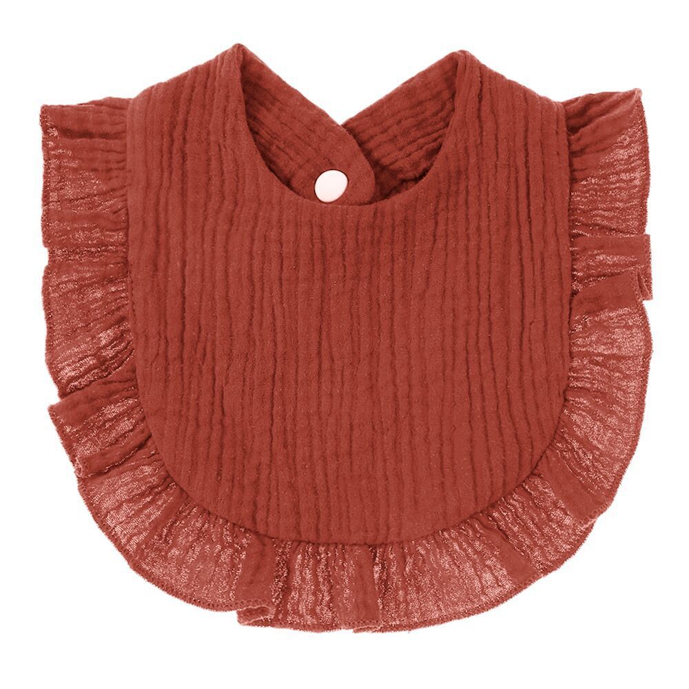 Ruffled Cotton Gauze Lace Bib Saliva Pocket - Cindi Book