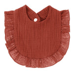 Ruffled Cotton Gauze Lace Bib Saliva Pocket - Cindi Book