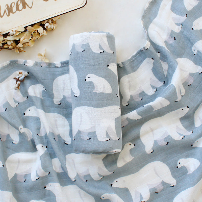 Organic cotton cloth baby swaddled baby blanket - Cindi Book