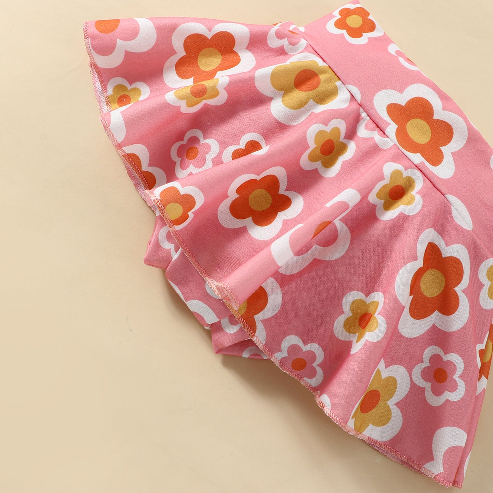 Ins Girls' New Solid Color Sling Top Flower Skort Suit - Cindi Book