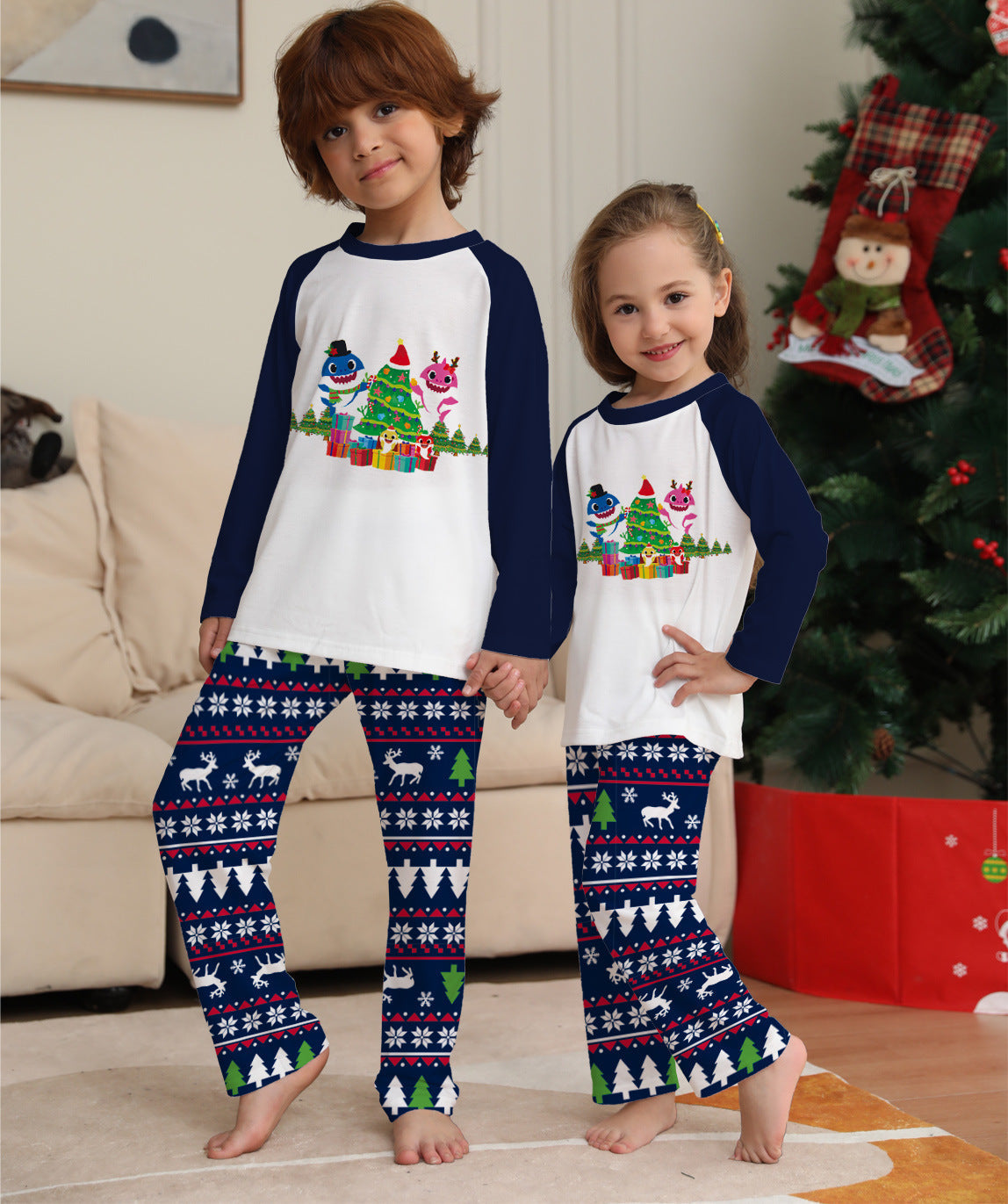 Family Matching Christmas Pajamas Set Xmas Long Sleeve Sleepwear Nightwear For Couples Kids Baby - Cindi Book