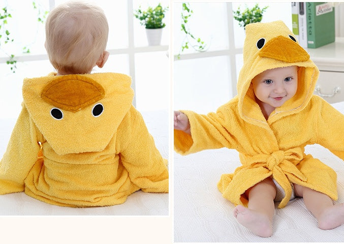 Cartoon Cute Animal Modeling Baby Bath Towels Baby Bathrobes Cotton Children's Bathrobes Baby Hooded - Cindi Book