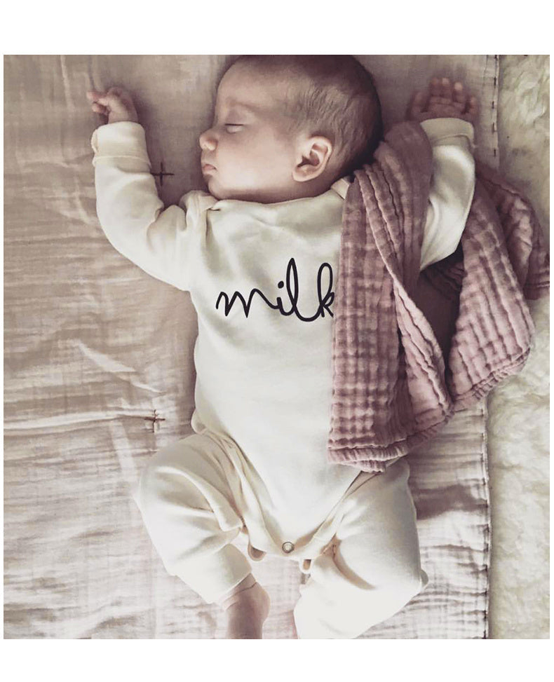 Baby Cotton Thickened Autumn and Winter Jumpsuit Baby Europe and America