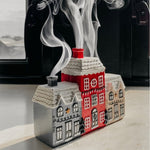 Christmas Small House Decorations Resin Winter Incense Cone Burner Decoration Landscape Decorative Gift - Cindi Book
