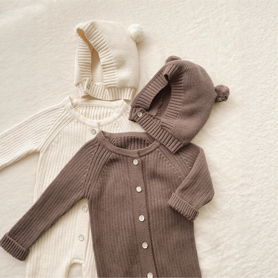Children's Fart Outfit Romper with Bear Hat