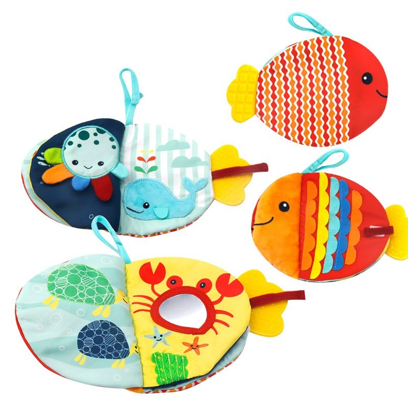 Puzzle baby cartoon little fish cloth book doll - Cindi Book