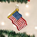 Old World Christmas Star-spangled Banner Ornament - hand-blown glass Christmas tree ornament