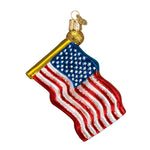 Old World Christmas Star-spangled Banner Ornament - hand-blown glass Christmas tree ornament (view 3)