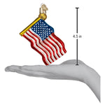 Old World Christmas Star-spangled Banner Ornament - hand-blown glass Christmas tree ornament (view 6)