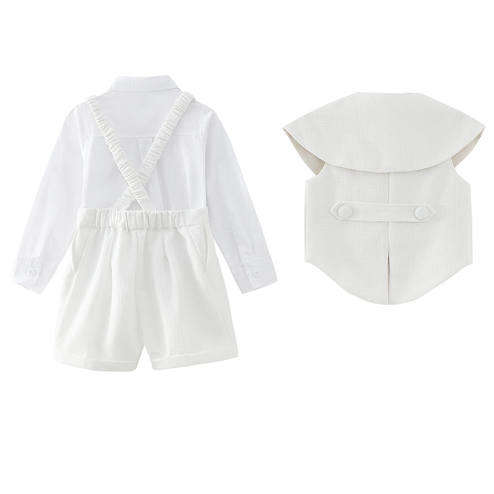 Casual White Children Vest Suit - Cindi Book