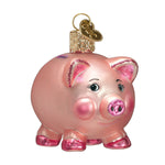 Old World Christmas Piggy Bank Ornament - hand-blown glass Christmas tree ornament (view 3)