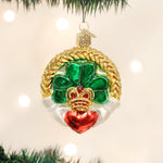 Old World Christmas Claddagh Ornament - hand-blown glass Christmas tree ornament