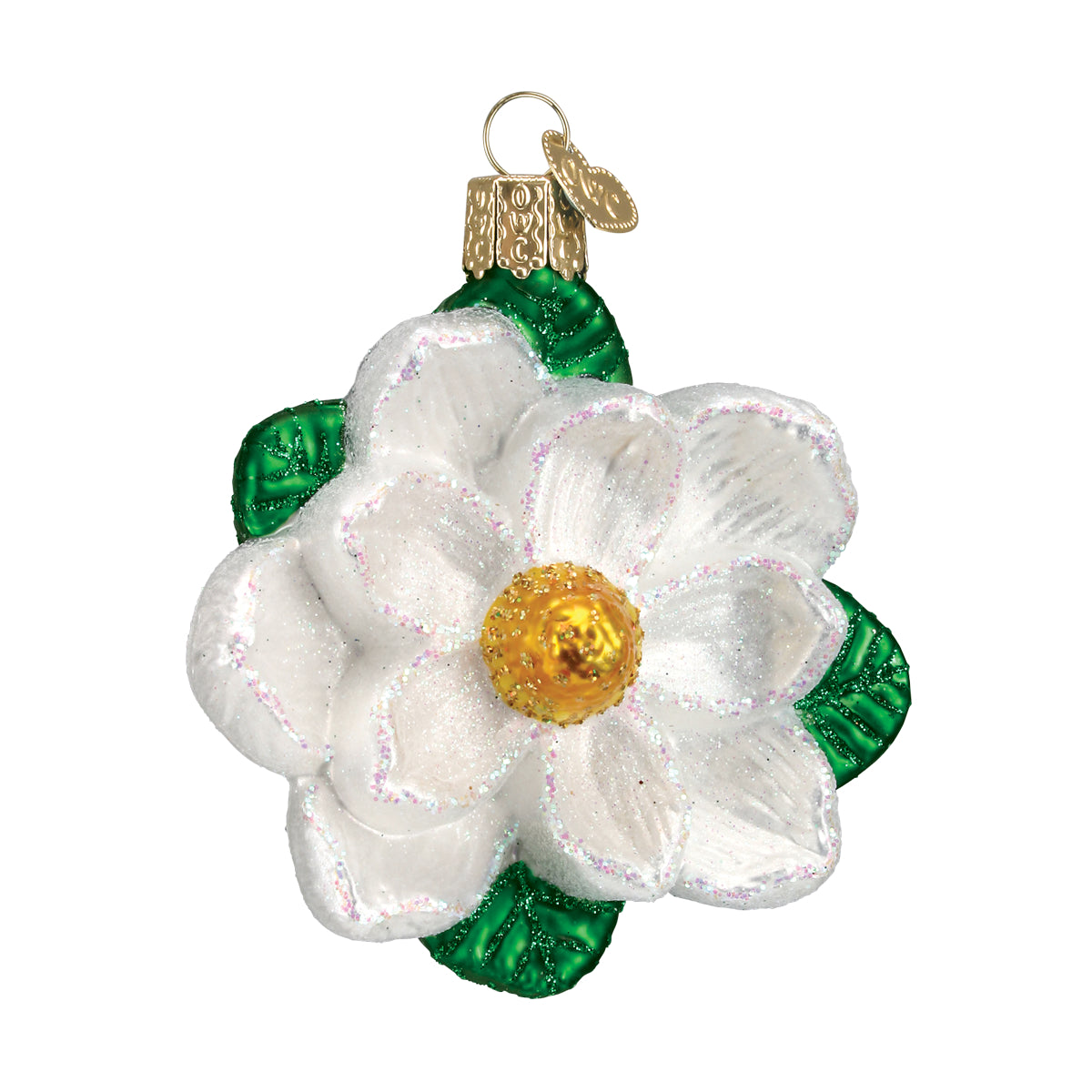 Old World Christmas Magnolia Ornament - hand-blown glass Christmas tree ornament (view 3)