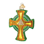 Old World Christmas Trinity Cross Ornament - hand-blown glass Christmas tree ornament (view 3)