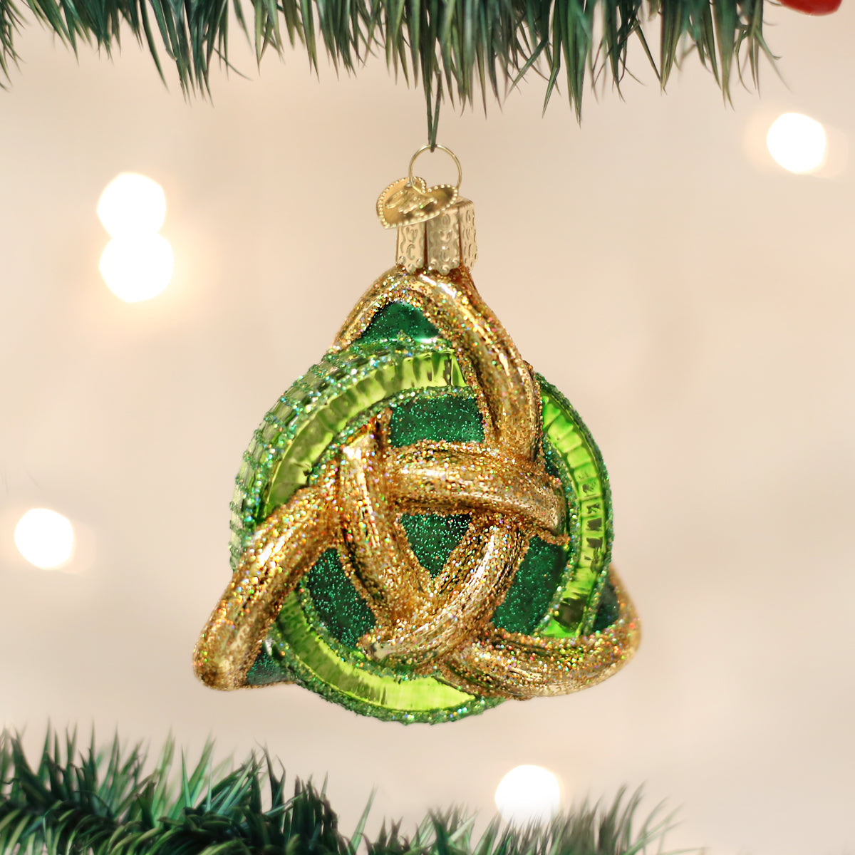 Old World Christmas Trinity Knot Ornament - hand-blown glass Christmas tree ornament