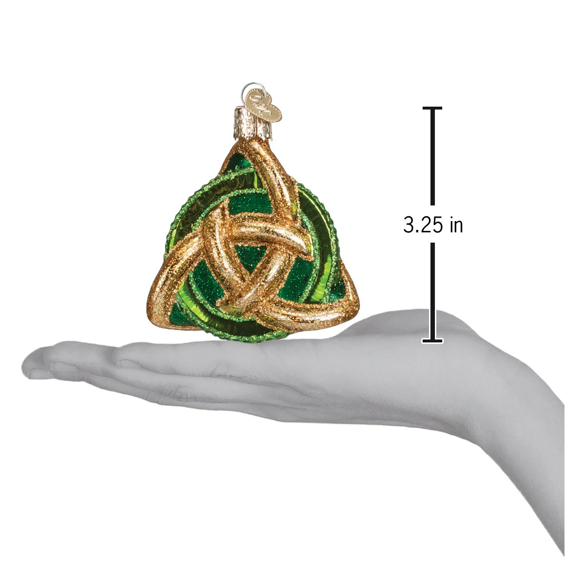 Old World Christmas Trinity Knot Ornament - hand-blown glass Christmas tree ornament (view 4)