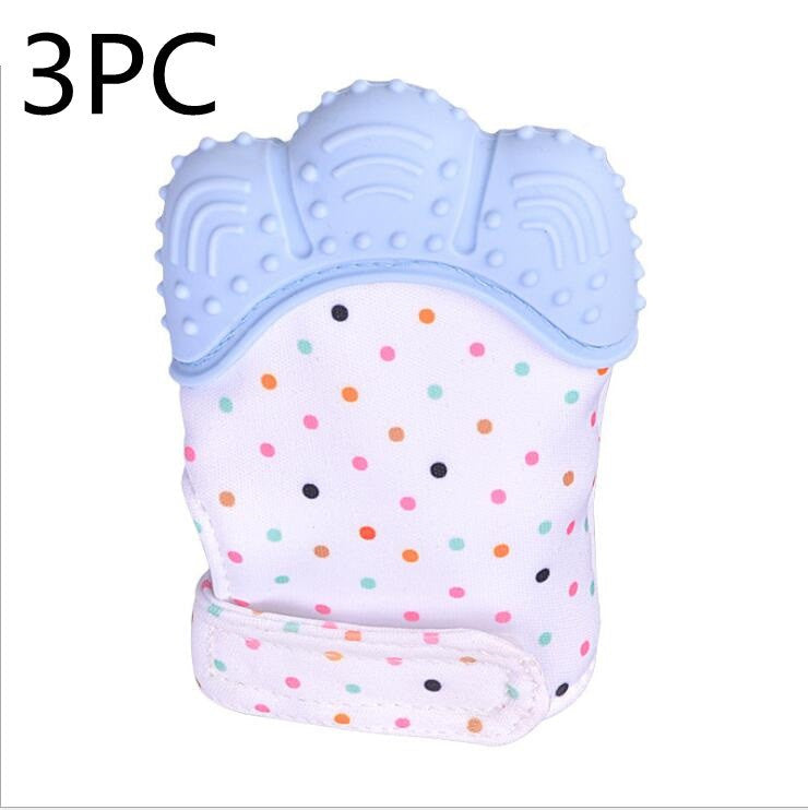 Baby teether baby anti-bite silicone molar gloves children's sound toys - Cindi Book