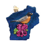 Old World Christmas State Of Wisconsin Ornament - hand-blown glass Christmas tree ornament (view 4)