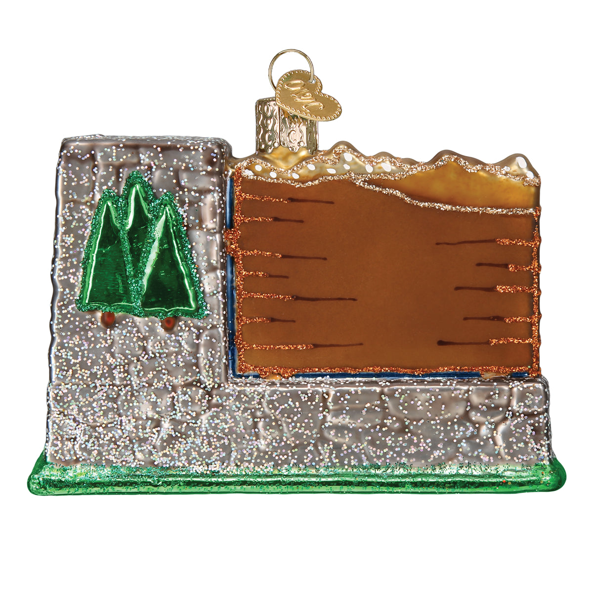 Old World Christmas Glacier National Park - hand-blown glass Christmas tree ornament (view 4)