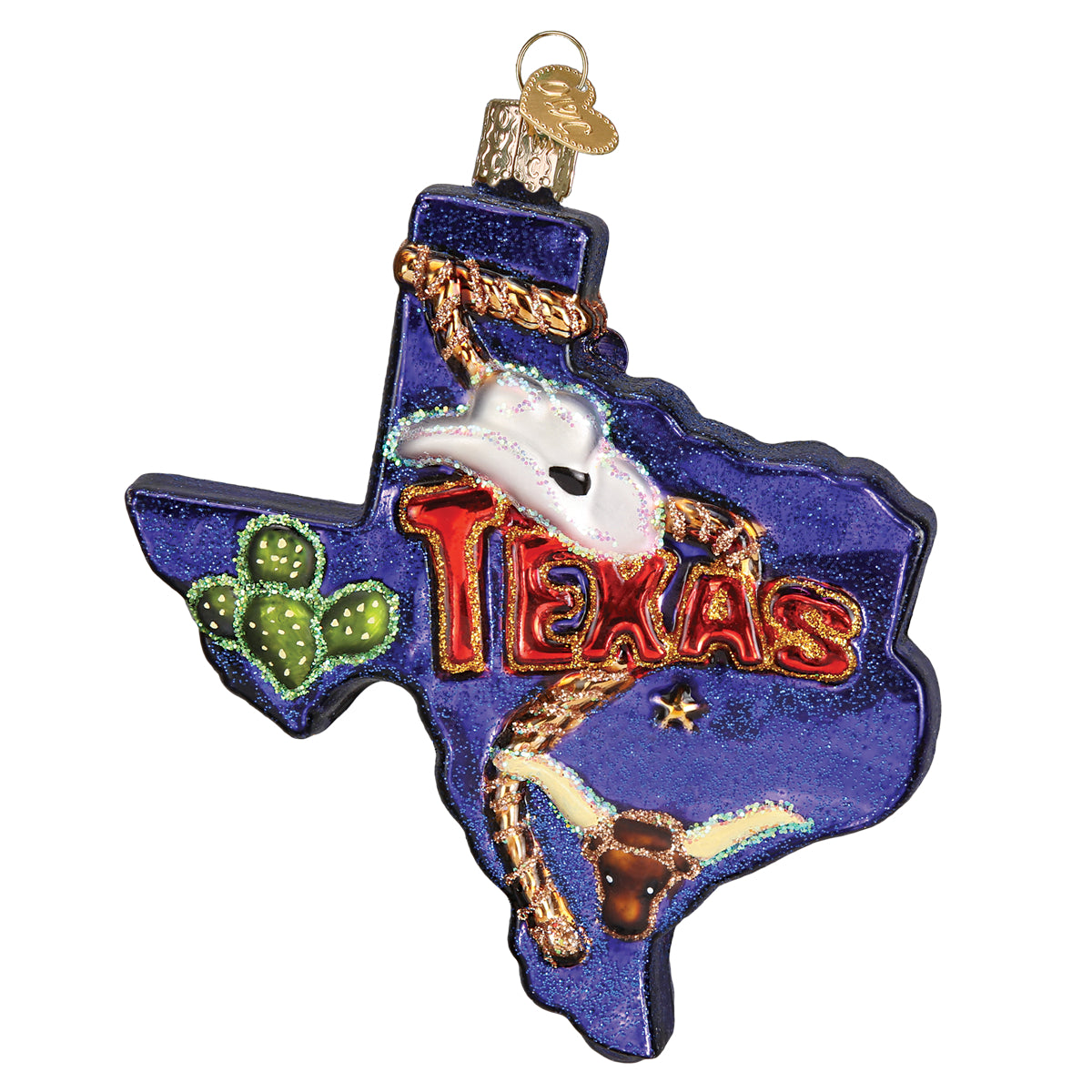 Old World Christmas State Of Texas Ornament - hand-blown glass Christmas tree ornament (view 3)
