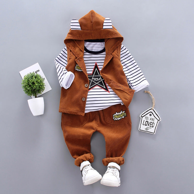 Children's Clothes Boys' Suits Boys' Autumn Three-Piece Suits - Cindi Book