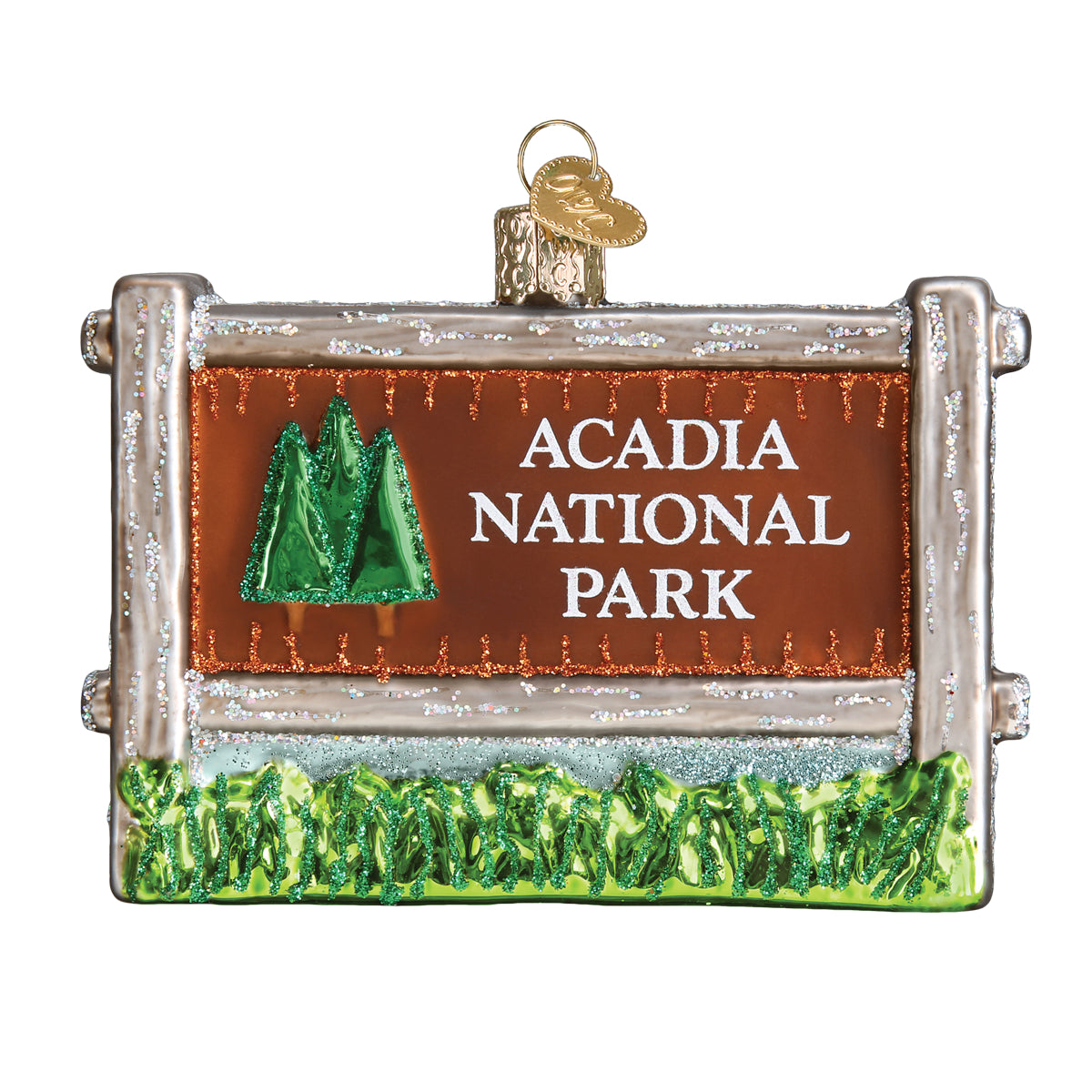 Old World Christmas Acadia National Park - hand-blown glass Christmas tree ornament (view 3)