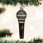 Old World Christmas Microphone Ornament - hand-blown glass Christmas tree ornament